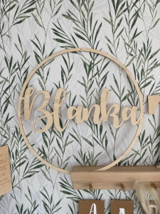 OBRĘCZ z imieniem dziecka 40 cm