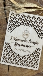 Zaproszenie komunijne ażurkowe